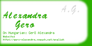 alexandra gero business card